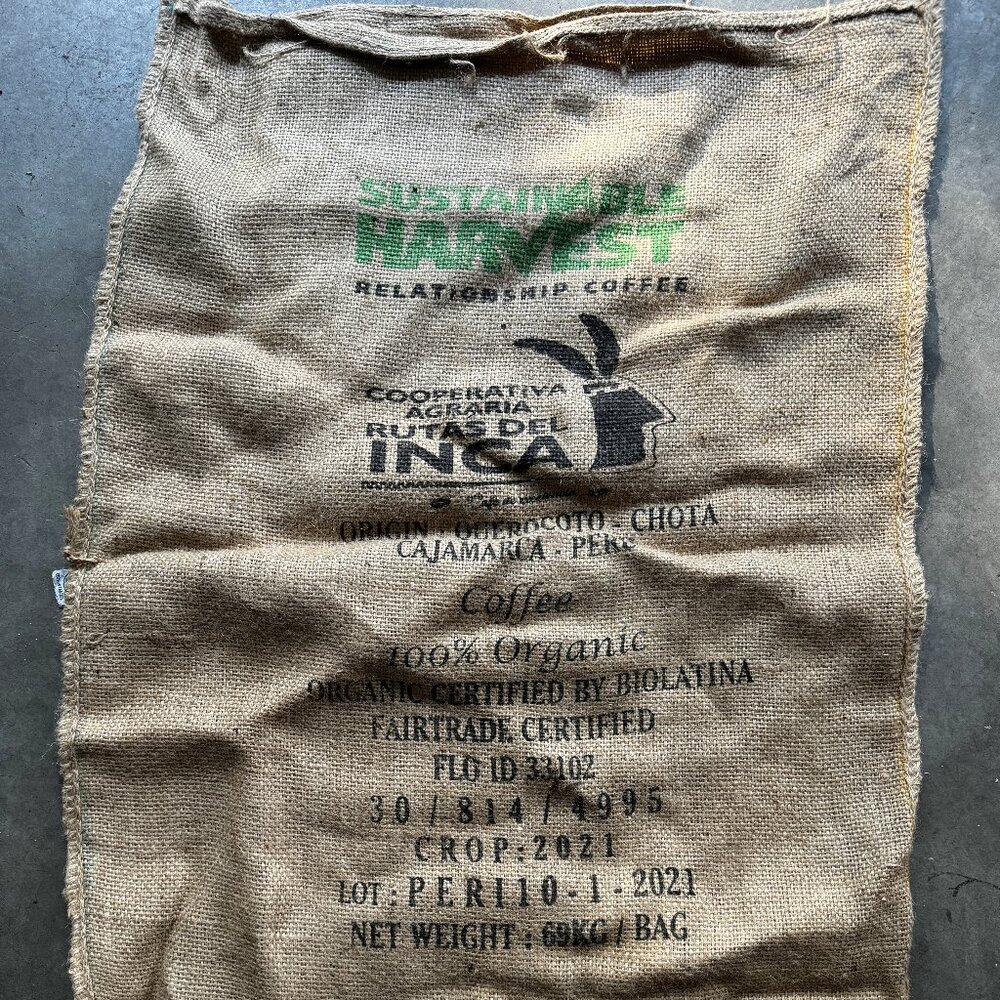 Sustaninable Harvest Coffee Large 69LB Burlap coffee sack